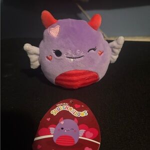 Squishmallows Atwater Plush in Purple and Red